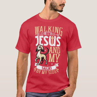 Camiseta Jesús y el perro Saluki