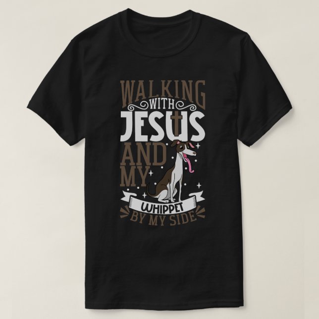 Camiseta Jesús y el perro Whippet (Diseño del anverso)