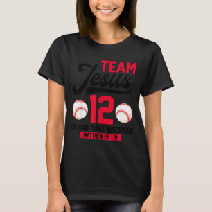 Camiseta Jesús Y Equipo De Béisbol Jesús Cristiano Mateo 28