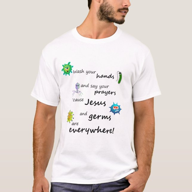 Camiseta Jesús y gérmenes (Anverso)