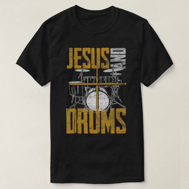 Camiseta Jesús Y Jesús De Los Tambores De Devo Cristiano (Diseño del anverso)