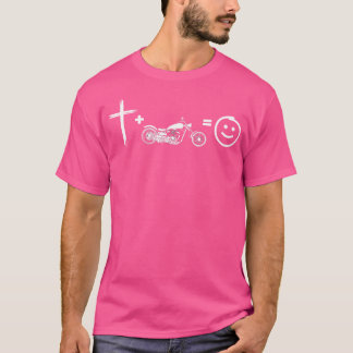 Camiseta Jesús Y Las Motocicletas Me Hacen Feliz Diversión