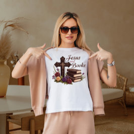 Camiseta Jesús y libros