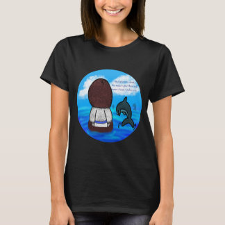 Camiseta Jesús y los delfines con fondo