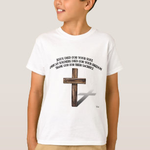 Camiseta Jesús y los soldados estadounidenses con cruces es