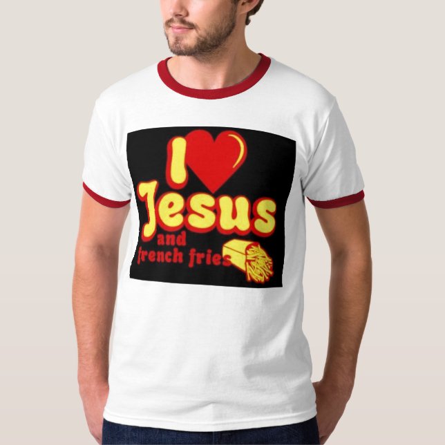 Camiseta Jesús y patatas fritas (Anverso)