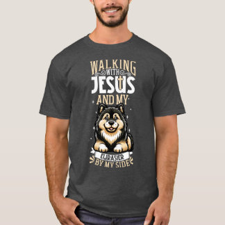 Camiseta Jesús y perro Eurasier