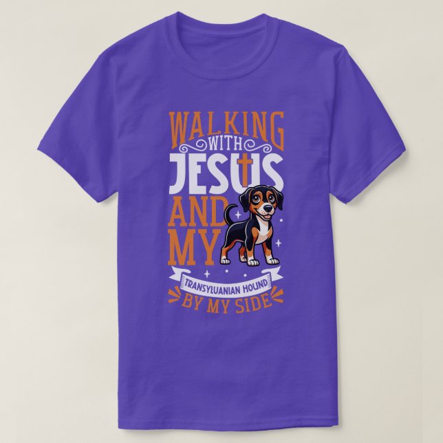 Camiseta Jesús y perro Hound Transilvania (Diseño del anverso)