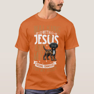 Camiseta Jesús y perro Treeing Tennessee Brindle