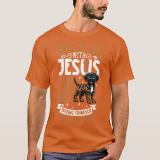 Camiseta Jesús y perro Treeing Tennessee Brindle