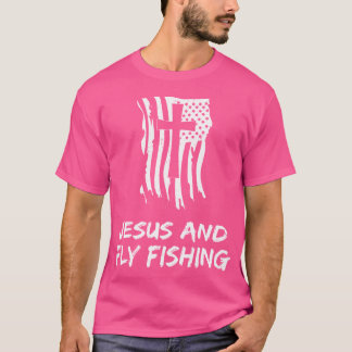 Camiseta Jesús Y Pesca De Mosca Funny Pescador Cristiano