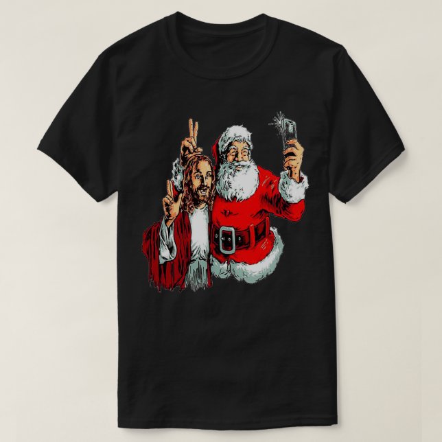 Camiseta Jesús y Santa Selfie (Diseño del anverso)