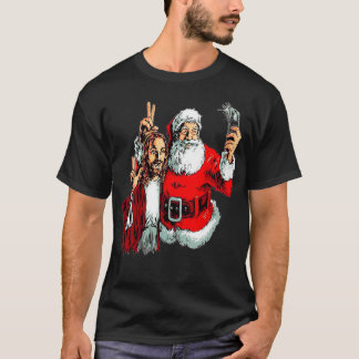Camiseta Jesús y Santa Selfie
