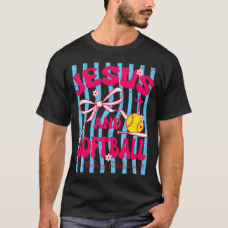 Camiseta Jesús Y Softbol Arco Cristianas Mamás Chicas