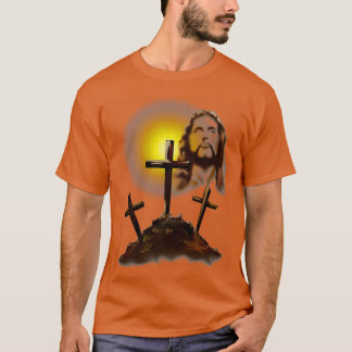 Camiseta Jesús y tres cruces