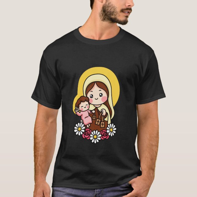 CAMISETA JESÚS Y VIRGEN DEL CARMEN (Anverso)