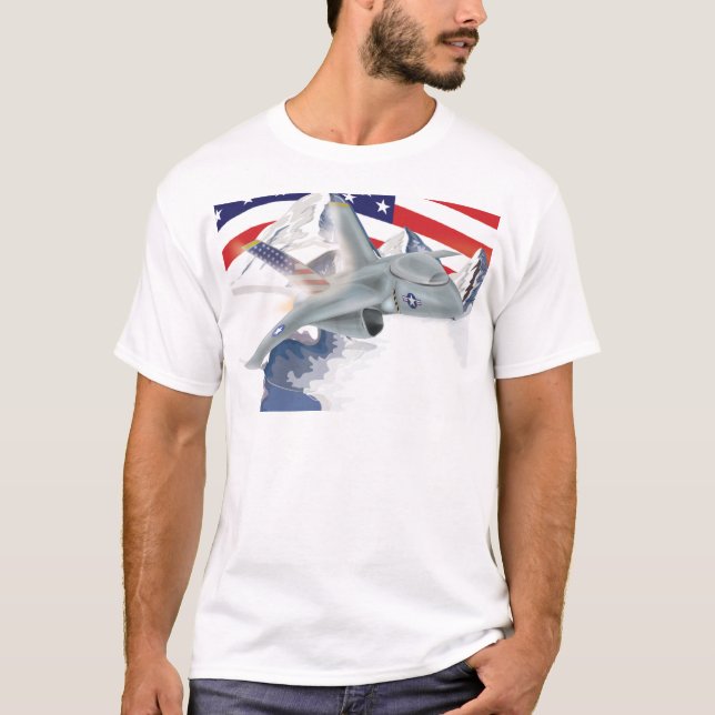 Camiseta Jet de caza estadounidense (Anverso)