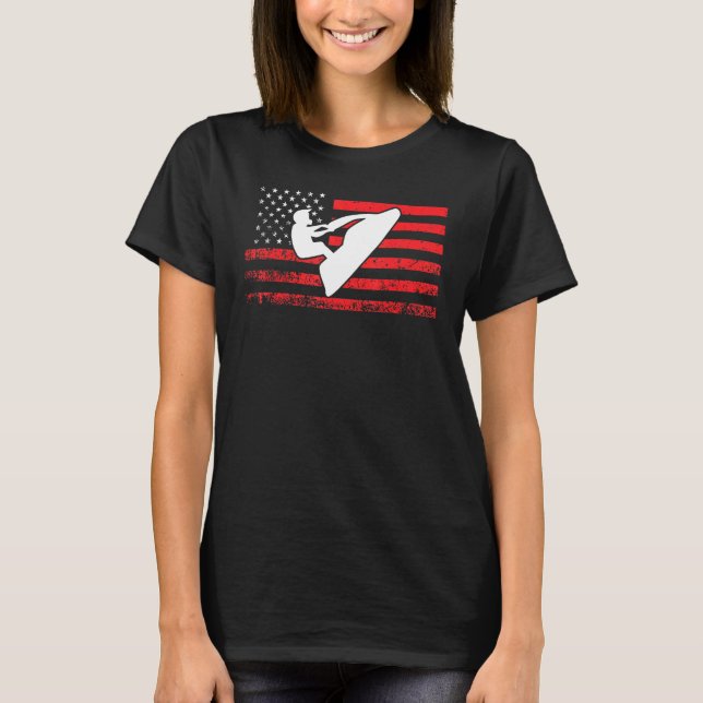 Camiseta Jet Ski American Flag Jet Skiing (Anverso)