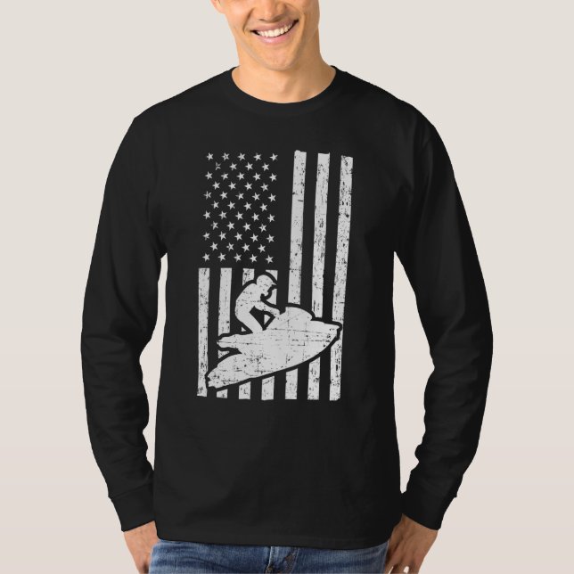 Camiseta Jet Ski Estados Unidos Bandera Jet Skiing (Anverso)