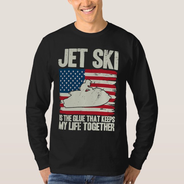Camiseta Jet Ski Keeps My Life Together American Flag (Anverso)