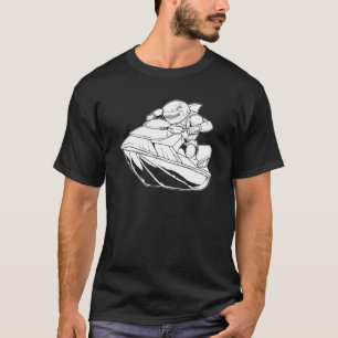 Camiseta Jet Ski Shark Skier Skiing Jet Ski
