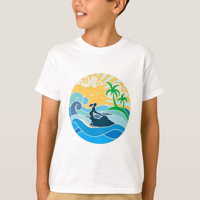 Camiseta Jet Ski y el Mar (Anverso)