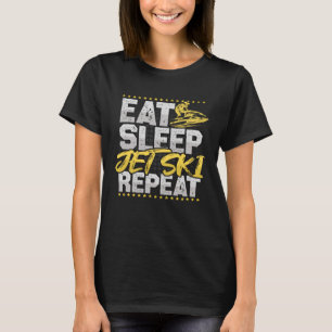 Camiseta Jet Skyline Eat Sleep Repeat Water Sports Hobby Je