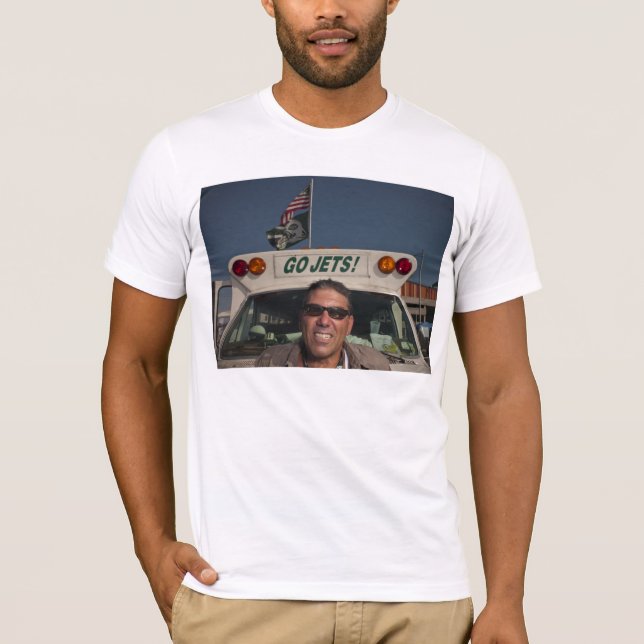 Camiseta Jets contra el fiesta de puerta posterior de los (Anverso)