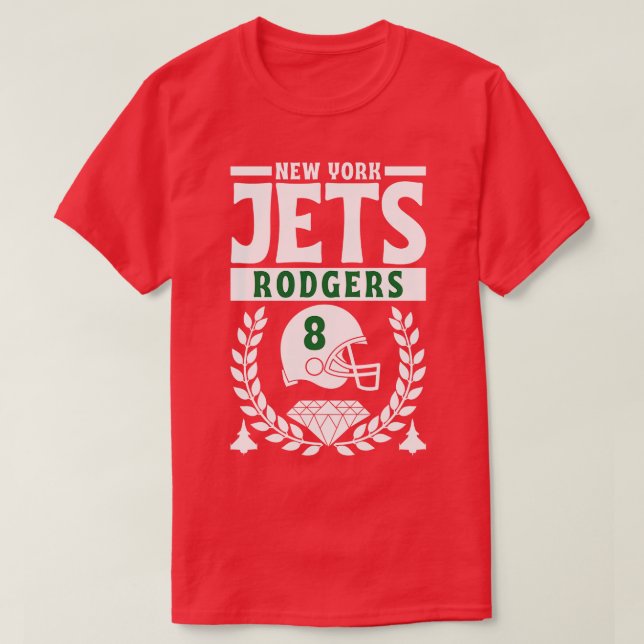 Camiseta Jets de Nueva York Aaron Rodgers 8 Edición America (Diseño del anverso)