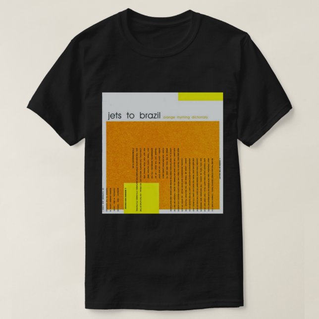 Camiseta Jets To Brazil - Orange Rhyming Dictionary Classic (Diseño del anverso)