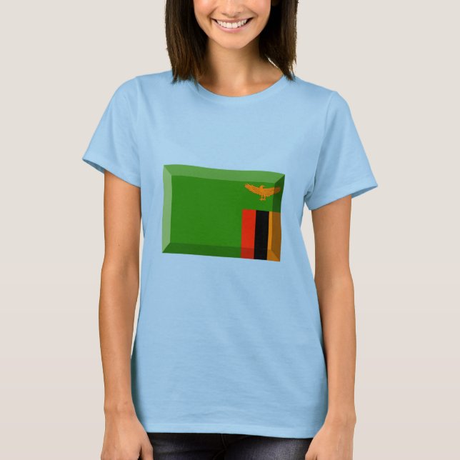 Camiseta Jewel de la bandera de Zambia (Anverso)