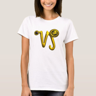 CAMISETA JEWEL DE RÓTULO CAPRICORN GOLD ZODIAC