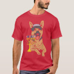 Camiseta Jewish German Shepherd Dog Hanukkah Pajamas Chanuk<br><div class="desc">Jewish German Shepherd Dog Hanukkah Pajamas Chanukah PJs  .</div>