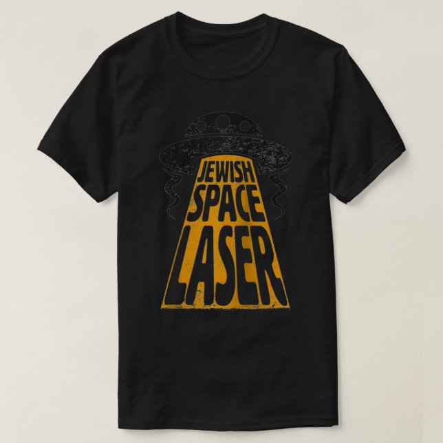Camiseta Jewish Space Laser Funny Parody Raglan Baseball Te (Diseño del anverso)
