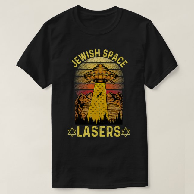 Camiseta Jewish Space Laser Retro Vintage  (Diseño del anverso)