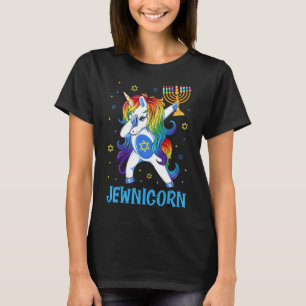 Camiseta Jewnicorn Cute Unicorn Hanukkah Chanukah Pajamas G