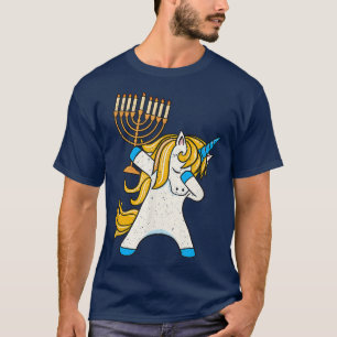 Camiseta Jewnicorn Funny Hanukkah Unicorn Jewish Girl Women