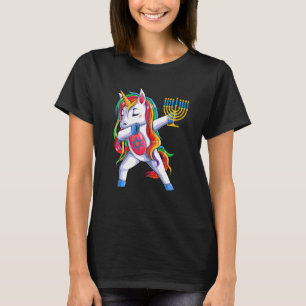 Camiseta Jewnicorn Funny Hanukkah Unicorn Jewish Girls Wome