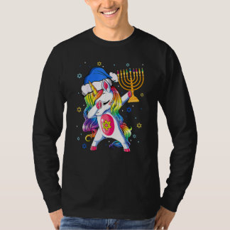 Camiseta Jewnicorn Hanukkah Unicorn Girl Women Pajamas