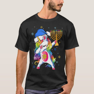 Camiseta Jewnicorn  Hanukkah Unicorn  Girl Women Pajamas 2
