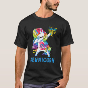 Camiseta Jewnicorn Hanukkah Unicorn Mujeres judías Paj