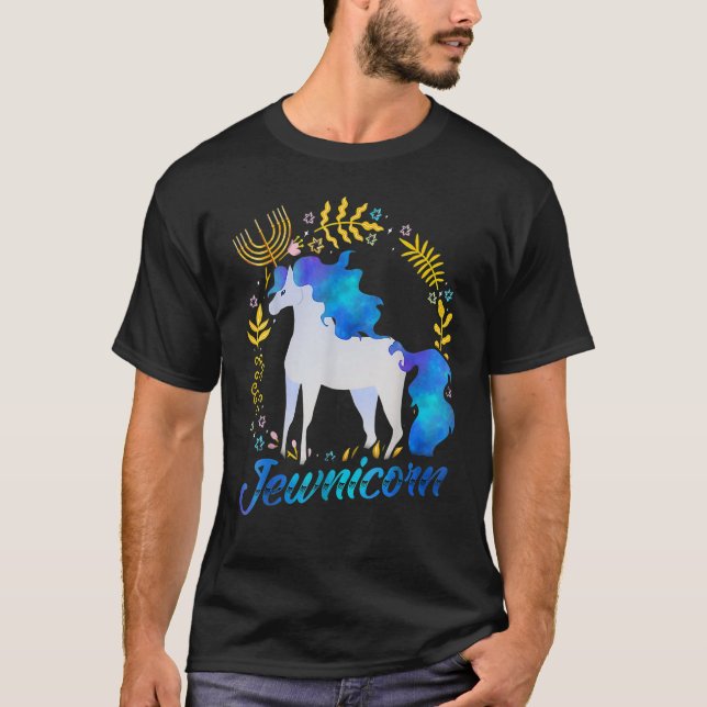 Camiseta Jewnicorn Jewish Unicorn Chanukah Hanukkah Jew (Anverso)