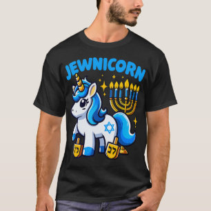 Camiseta Jewnicorn Judío Unicornio Lindo Hanukkah Chanukah