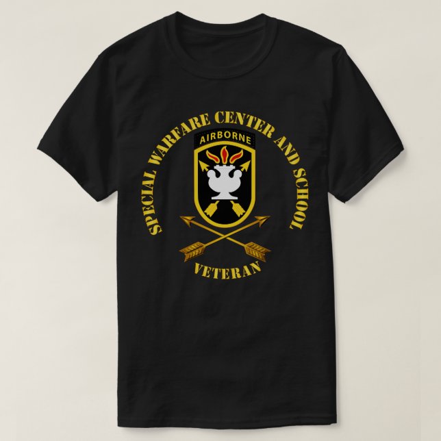 Camiseta JFK Centro Especial de Guerra Escuela SSI w Branch (Diseño del anverso)