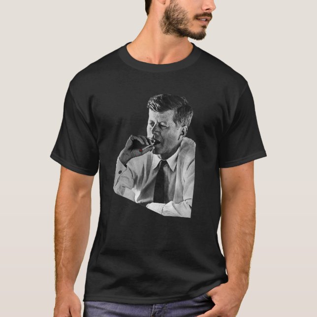 Camiseta JFK John F Kennedy Cigar Smoker T Shirt (Anverso)