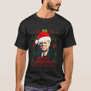 Camiseta JFK John F Kennedy Merry Johnmas Funny Navidades T