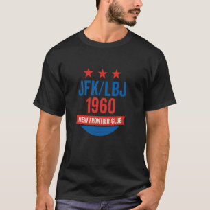Camiseta JFK LBJ 1960 Nueva Frontera Campaña de John F Kenn