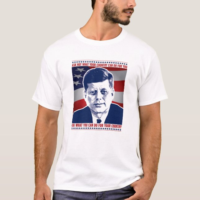 Camiseta JFK preguntan no lo que puede hacer su país para (Anverso)