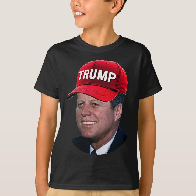 Camiseta Jfk Usando El Gorra De Trump Funny John F Kennedy  (Anverso)