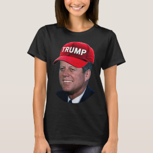 Camiseta Jfk Usando El Gorra De Trump Funny John F Kennedy 